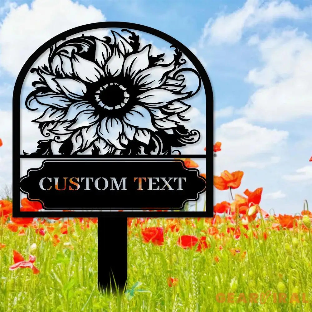 Garden Sign Metal Stake Personalized Name Yard Sign Outdoor Door Garden Decor Metal Sign Gift for Garden Lovers