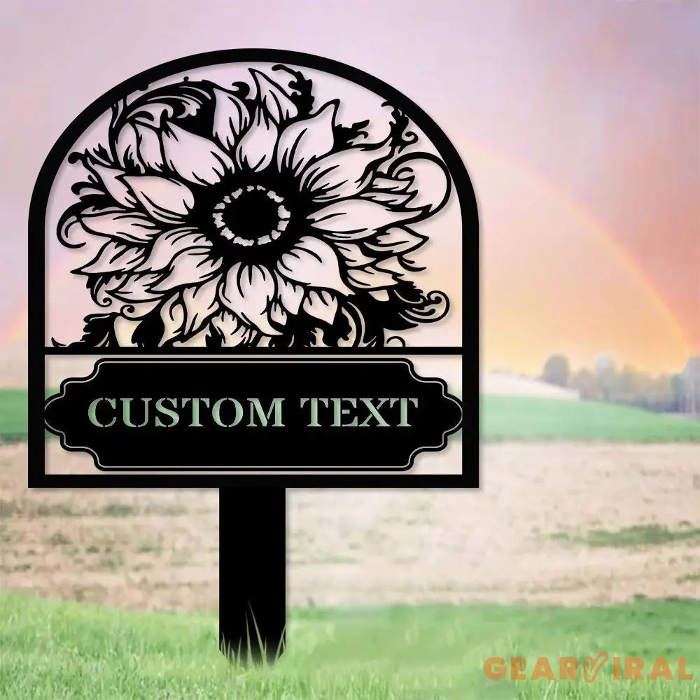 Garden Sign Metal Stake Personalized Name Yard Sign Outdoor Door Garden Decor Metal Sign Gift for Garden Lovers