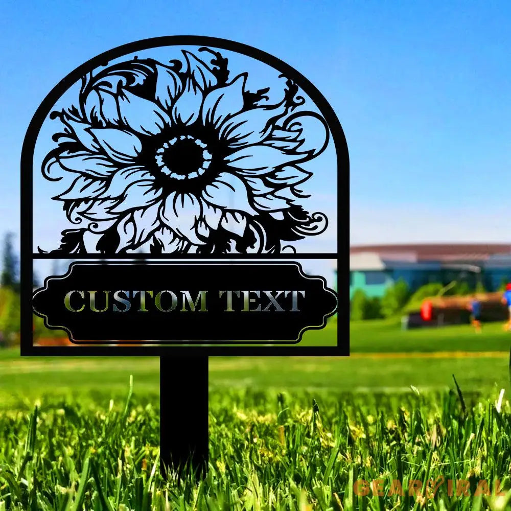 Garden Sign Metal Stake Personalized Name Yard Sign Outdoor Door Garden Decor Metal Sign Gift for Garden Lovers