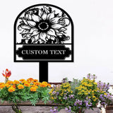 Garden Sign Metal Stake Personalized Name Yard Sign Outdoor Door Garden Decor Metal Sign Gift for Garden Lovers