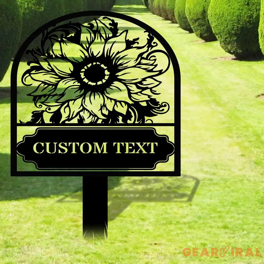 Garden Sign Metal Stake Personalized Name Yard Sign Outdoor Door Garden Decor Metal Sign Gift for Garden Lovers
