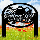 Garden Tool Sign Metal Stake Personalized Name Yard Sign Outdoor Door Garden Decor Metal Sign Gift for Garden Lovers