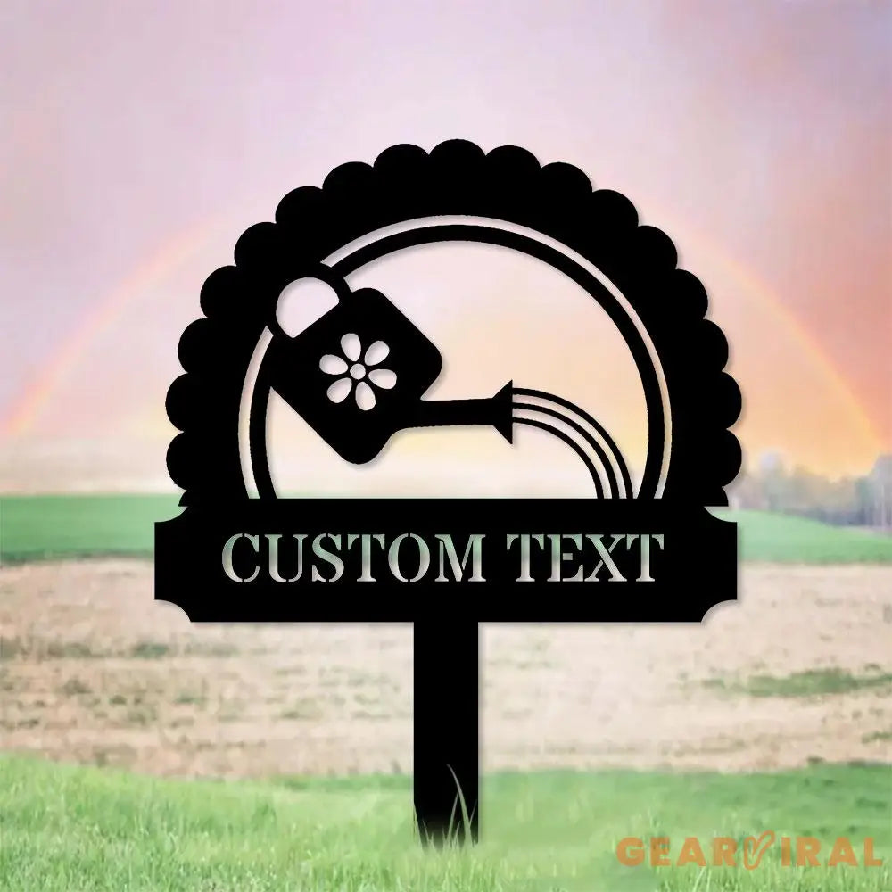 Gardening Gift Metal Sign Stake Personalized Name Yard Sign Outdoor Door Garden Decor Metal Sign Gift for Garden Lovers