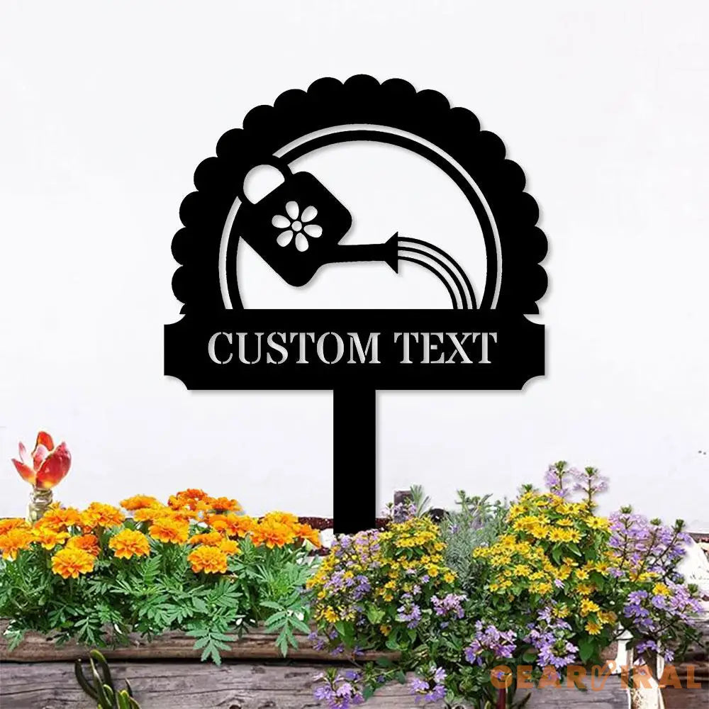 Gardening Gift Metal Sign Stake Personalized Name Yard Sign Outdoor Door Garden Decor Metal Sign Gift for Garden Lovers