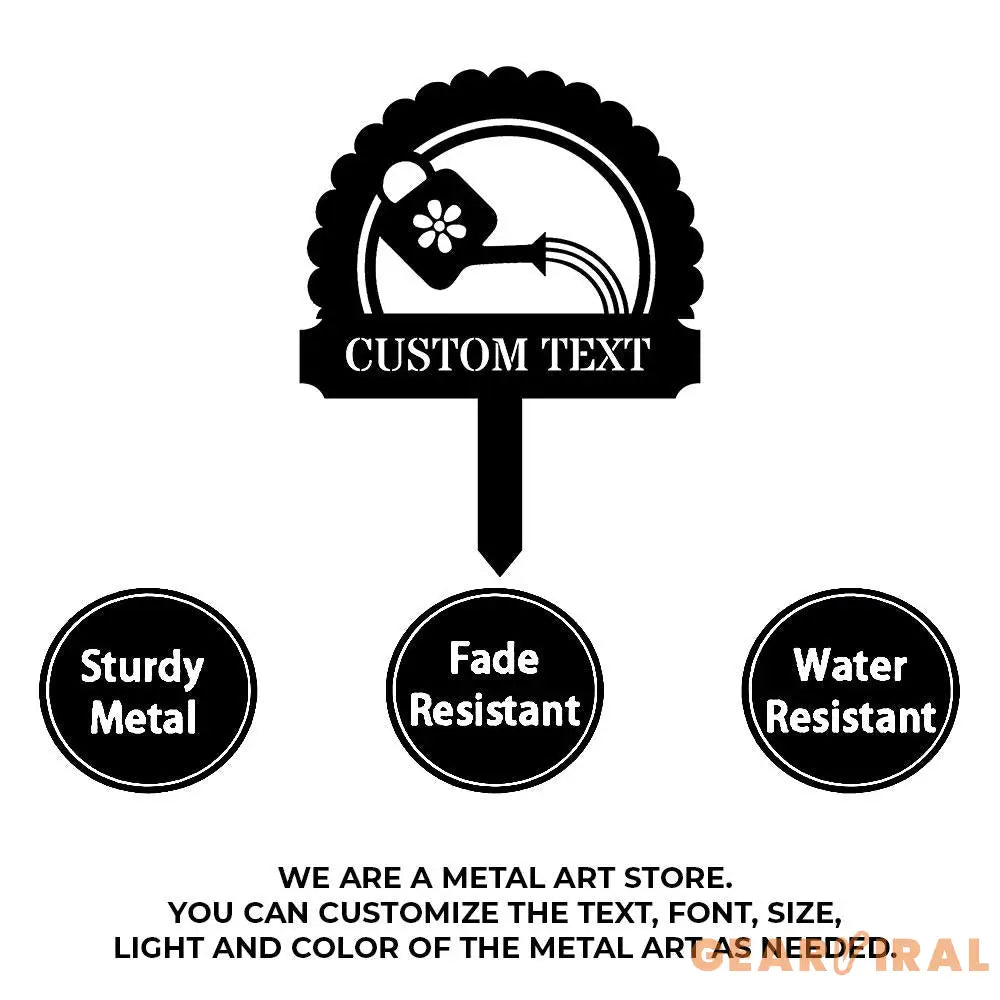 Gardening Gift Metal Sign Stake Personalized Name Yard Sign Outdoor Door Garden Decor Metal Sign Gift for Garden Lovers