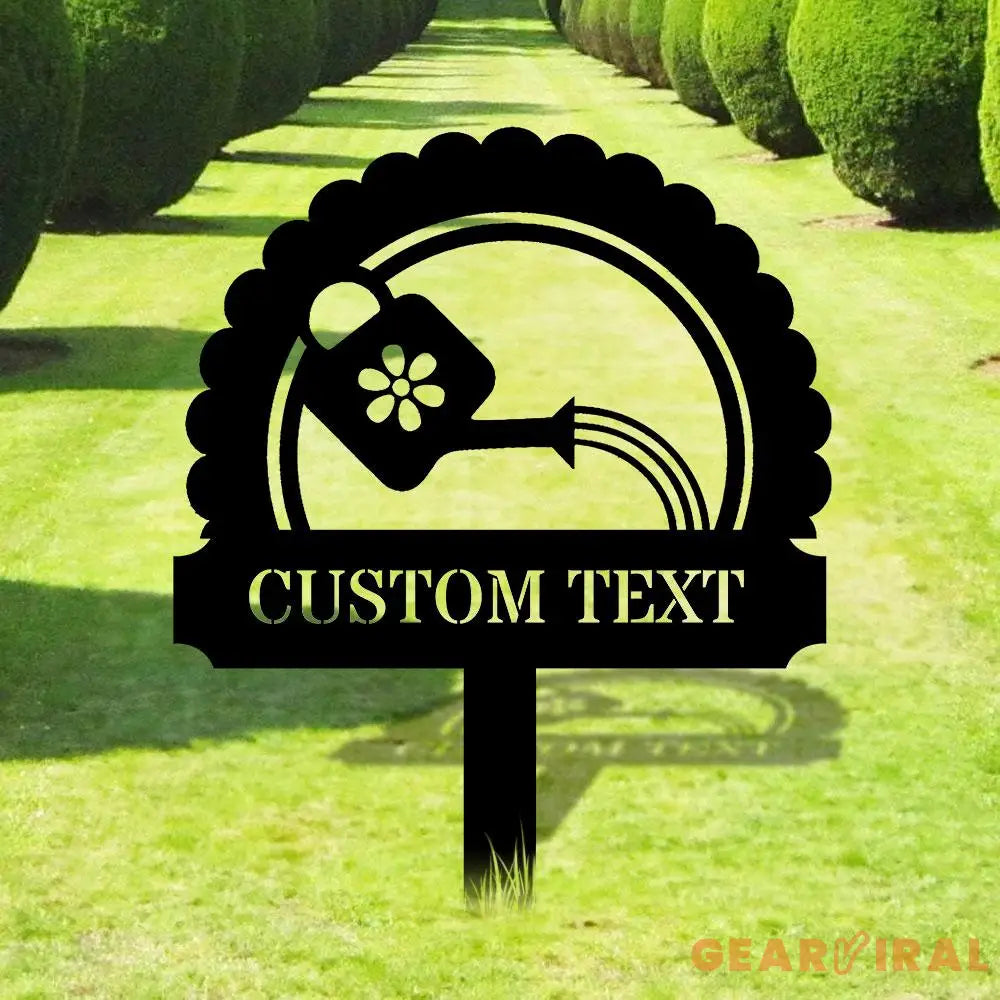 Gardening Gift Metal Sign Stake Personalized Name Yard Sign Outdoor Door Garden Decor Metal Sign Gift for Garden Lovers