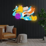 Get inspiration from Picasso Puppies Neon x Acrylic Artwork