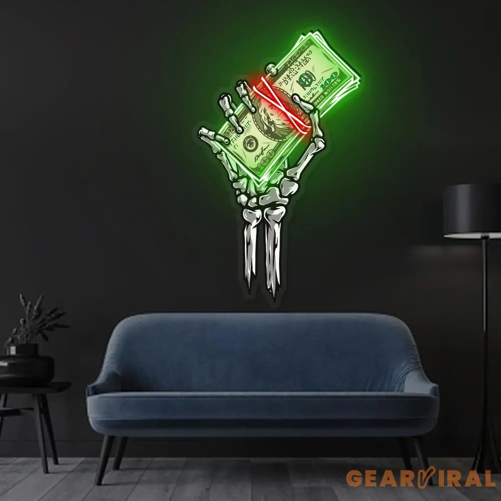’Get Rich or Die Trying’ Neon x Acrylic Artwork
