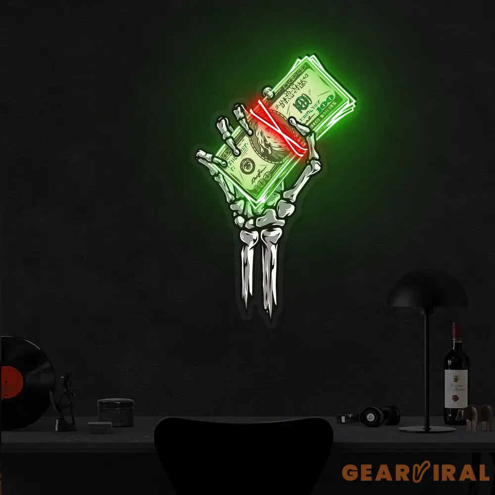 ’Get Rich or Die Trying’ Neon x Acrylic Artwork