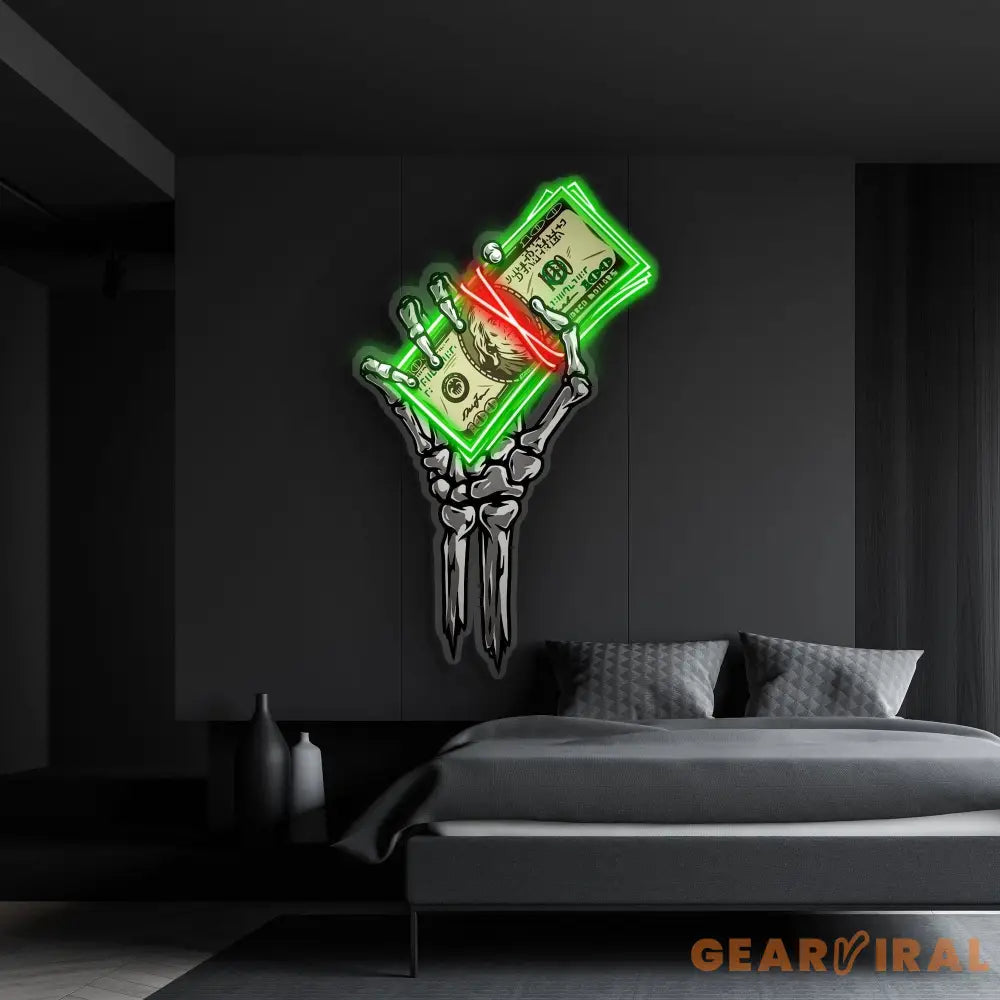 ’Get Rich or Die Trying’ Neon x Acrylic Artwork