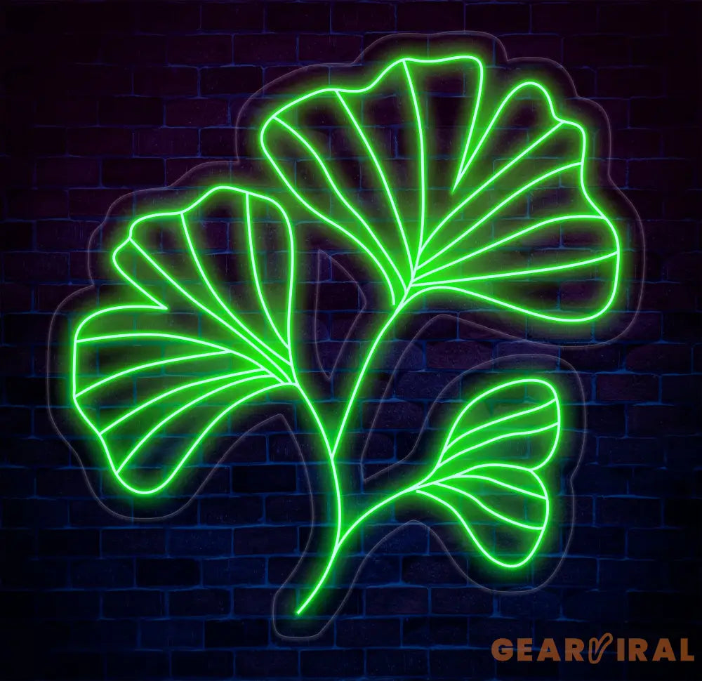 Ginkgo Leaves Neon Sign Ginkgo Leaf Led Sign Ginkgo Neon Light Ginkgo Led Light Ginkgo Leaf Wall Art Ginkgo Biloba Led
