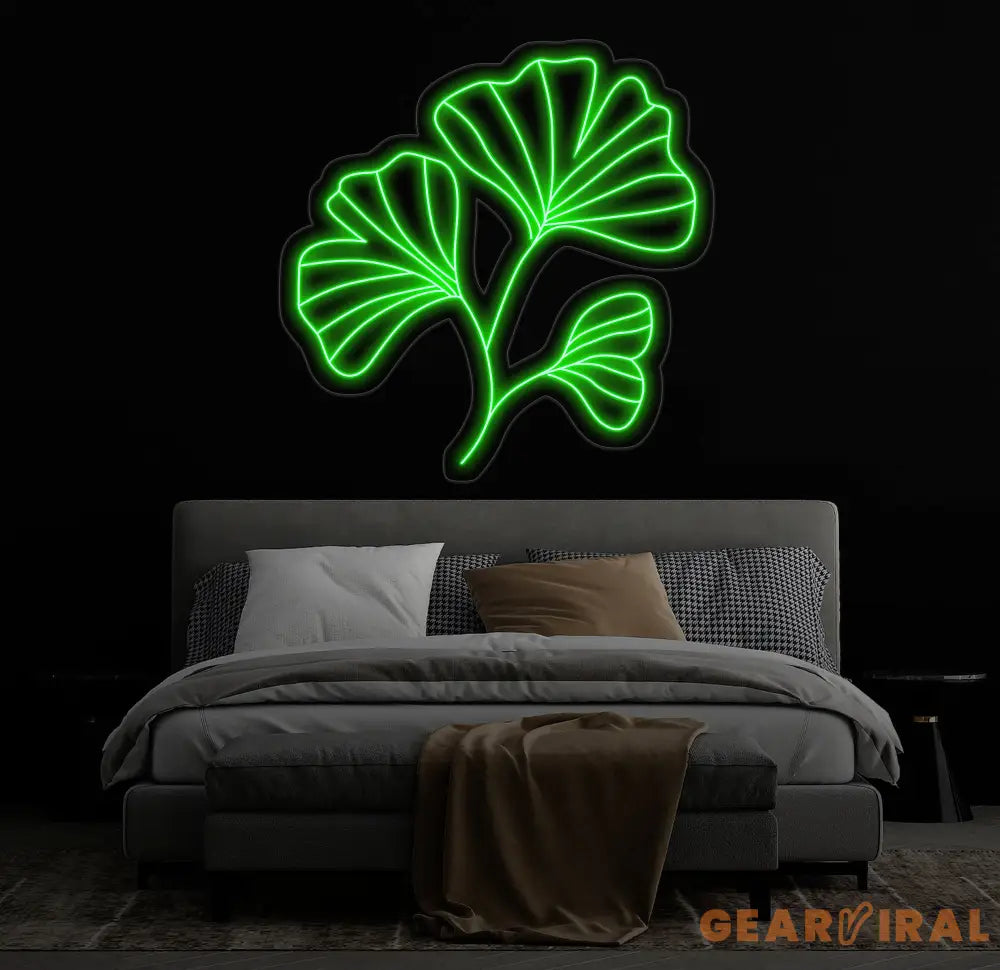 Ginkgo Leaves Neon Sign Ginkgo Leaf Led Sign Ginkgo Neon Light Ginkgo Led Light Ginkgo Leaf Wall Art Ginkgo Biloba Led
