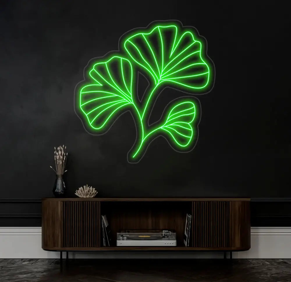 Ginkgo Leaves Neon Sign Ginkgo Leaf Led Sign Ginkgo Neon Light Ginkgo Led Light Ginkgo Leaf Wall Art Ginkgo Biloba Led