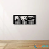 Girl Gymnastics Medal Hanger with Led Light Personalized Name Metal Sign Gymnast Medal Holder Monogram Gymnast Medal