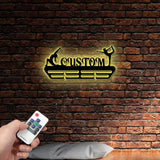 Girl Gymnastics Medal Hanger with Led Light Personalized Name Metal Sign Gymnast Medal Holder Monogram Gymnast Medal