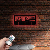 Girl Gymnastics Medal Hanger with Led Light Personalized Name Metal Sign Gymnast Medal Holder Monogram Gymnast Medal