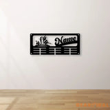 Girl Gymnastics Medal Hanger with Led Light Personalized Name Metal Sign Gymnast Medal Holder Monogram Gymnast Medal