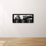Girl Gymnastics Medal Hanger with Led Light, Personalized Name Metal Sign, Gymnast Medal Holder Monogram, Gymnast Medal Display Hanging,Gifts for Gymnast