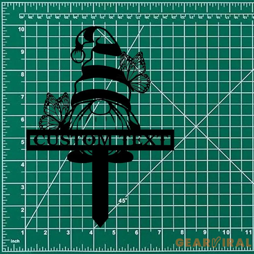 Gnomes Gartenschilder Name Garden Metal Stake Personalized Name Yard Sign Outdoor Door Garden Decor Garden Art Gift for