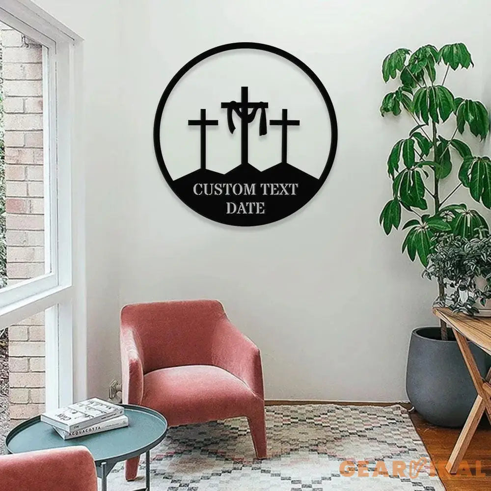 God Bless Our Family Est Metal Name Sign Personalized Split Letter Last Name Christian Sign Outdoor Door Hanger