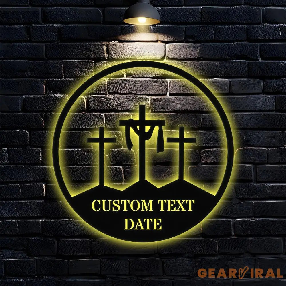 God Bless Our Family Est Metal Name Sign Personalized Split Letter Last Name Christian Sign Outdoor Door Hanger