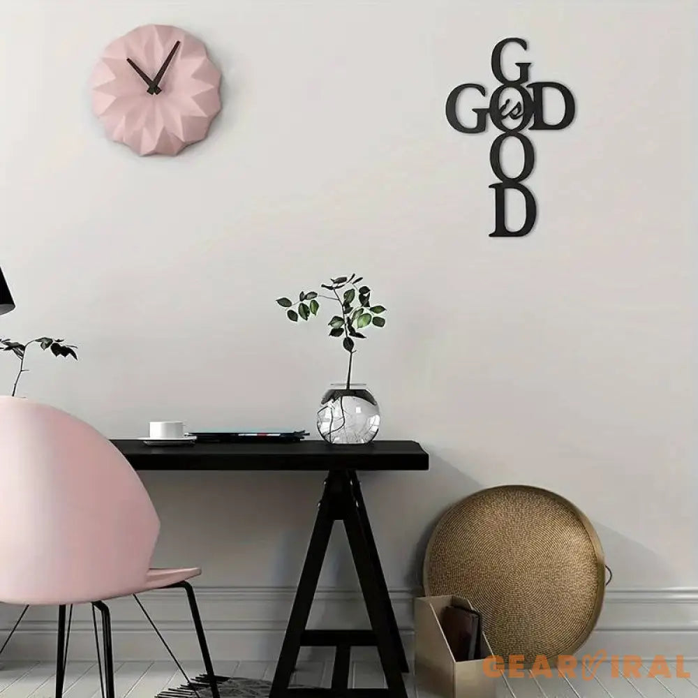 God Is Good Cross Metal Wall Hanging Metal Wall art Steel Wall Decor Metal Sign Home Decor Custom Metal Sign
