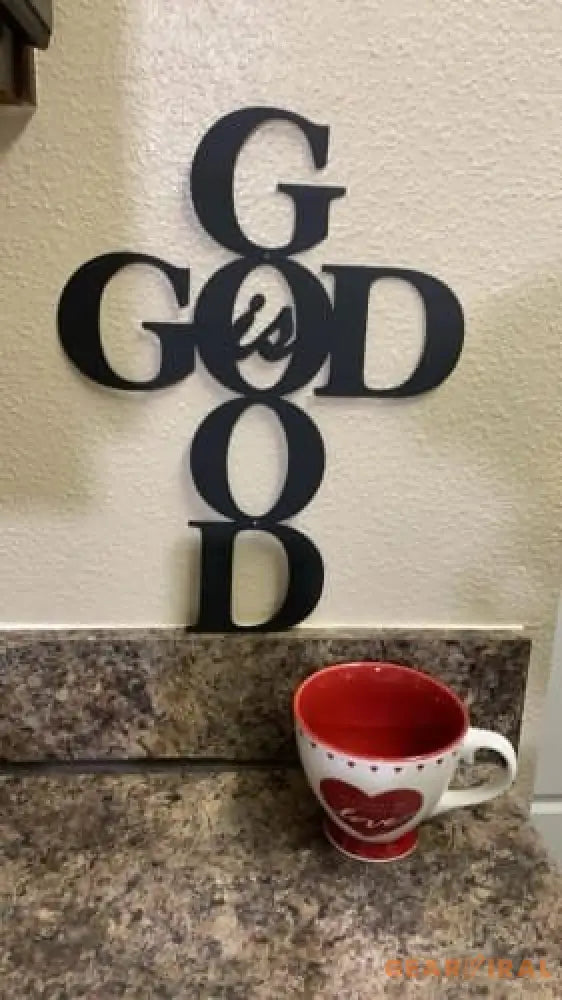 God Is Good Cross Metal Wall Hanging Metal Wall art Steel Wall Decor Metal Sign Home Decor Custom Metal Sign