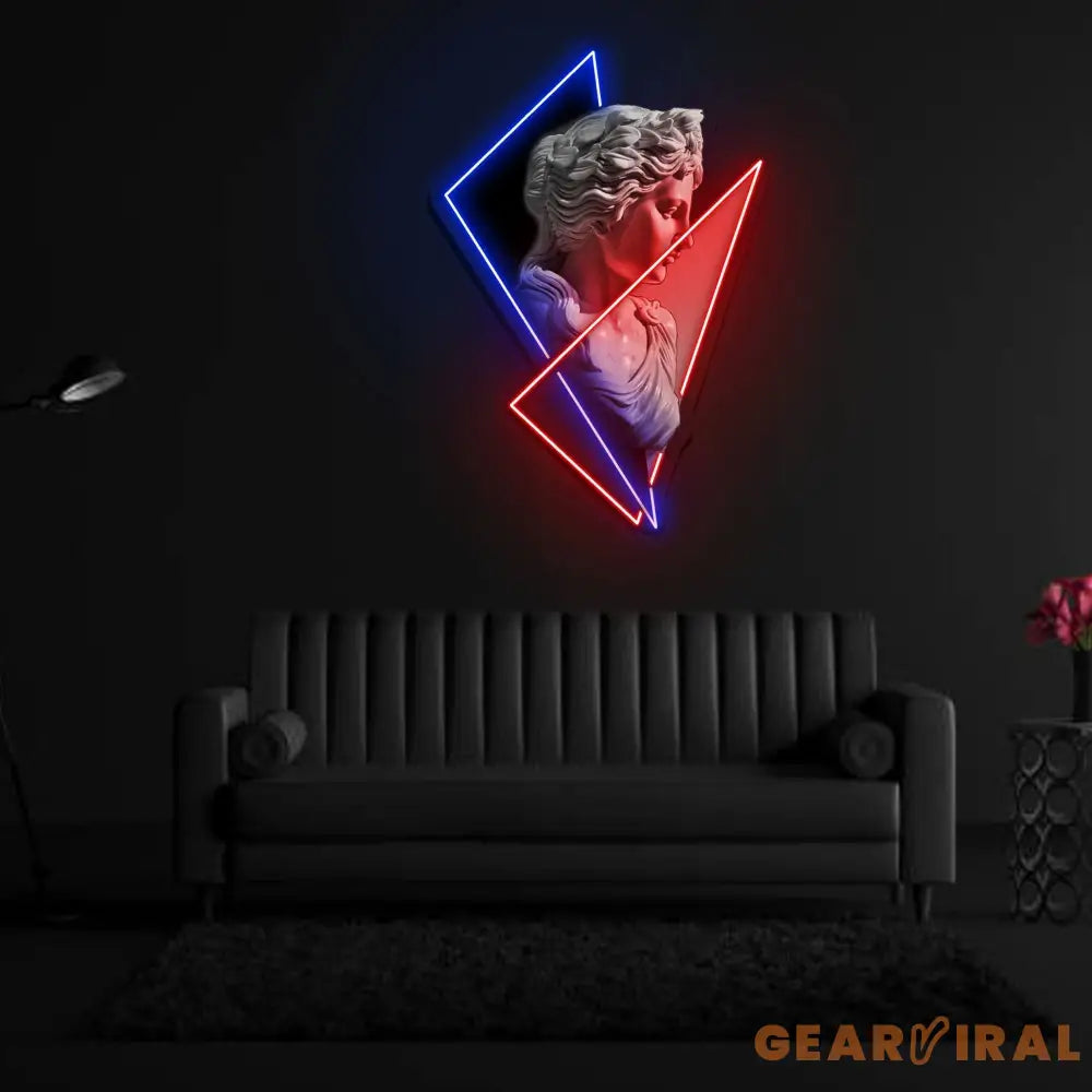 Goddess Statue Neon x Acrylic Artwork