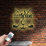 Golf Custom Name Metal Sign Golf Sign Bar Sign 19th Hole Custom Golf Sign Man Cave Home Bar Game Room Sign Fathers Day