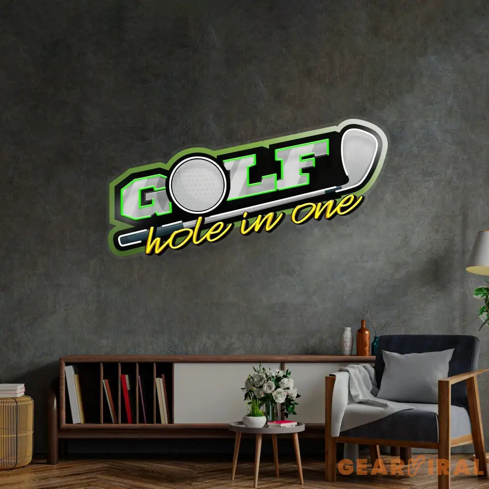 Golf Hole in one Led Neon Acrylic Artwork