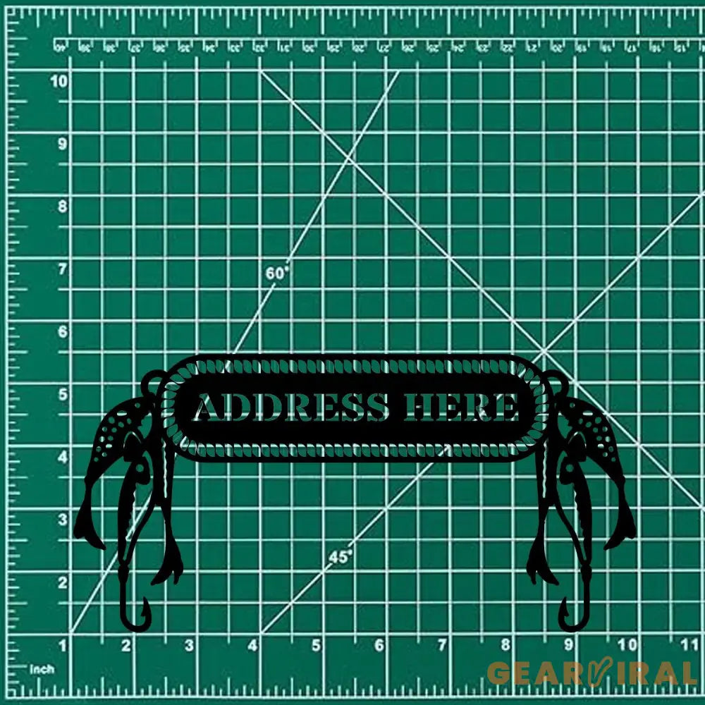 Gone Fishing Metal LED Sign Personalized Family Name Metal Sign Outdoor Door Decor Address Wall Art Perfect Gift for