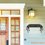 Gone Fishing Metal LED Sign Personalized Family Name Metal Sign Outdoor Door Decor Address Wall Art Perfect Gift for