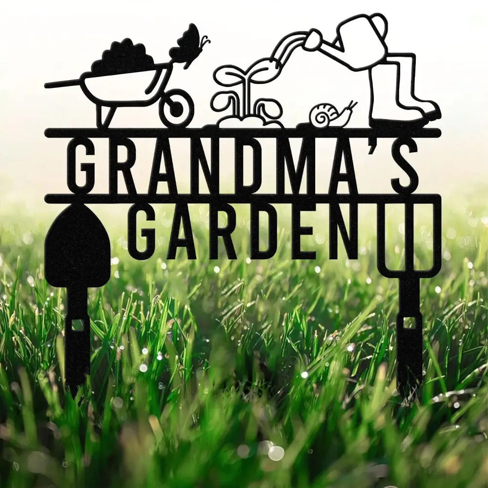 Grandma’s Garden Sign Nana Garden Stake Metal Garden Tools Outdoor Garden Decor Grandma Mom Mother’s Day Gift Gardener