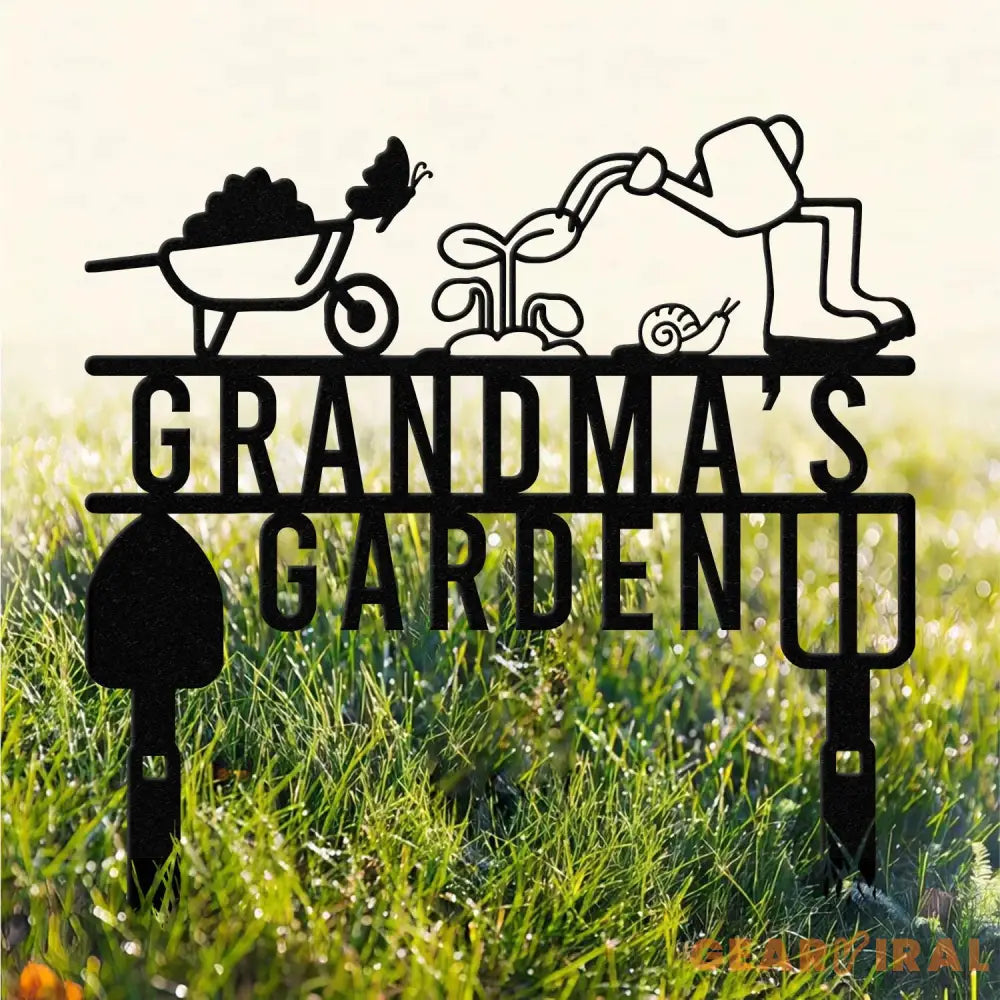 Grandma’s Garden Sign Nana Garden Stake Metal Garden Tools Outdoor Garden Decor Grandma Mom Mother’s Day Gift Gardener
