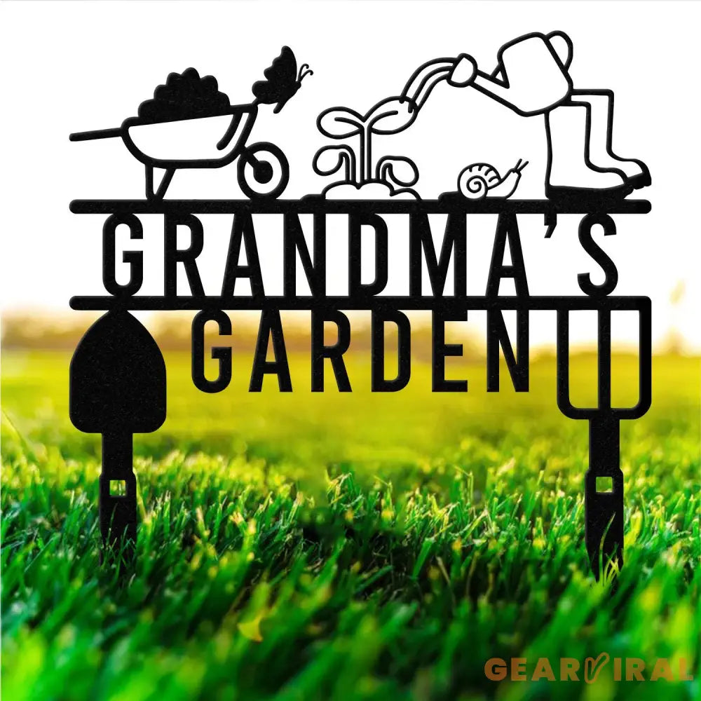 Grandma’s Garden Sign Nana Garden Stake Metal Garden Tools Outdoor Garden Decor Grandma Mom Mother’s Day Gift Gardener