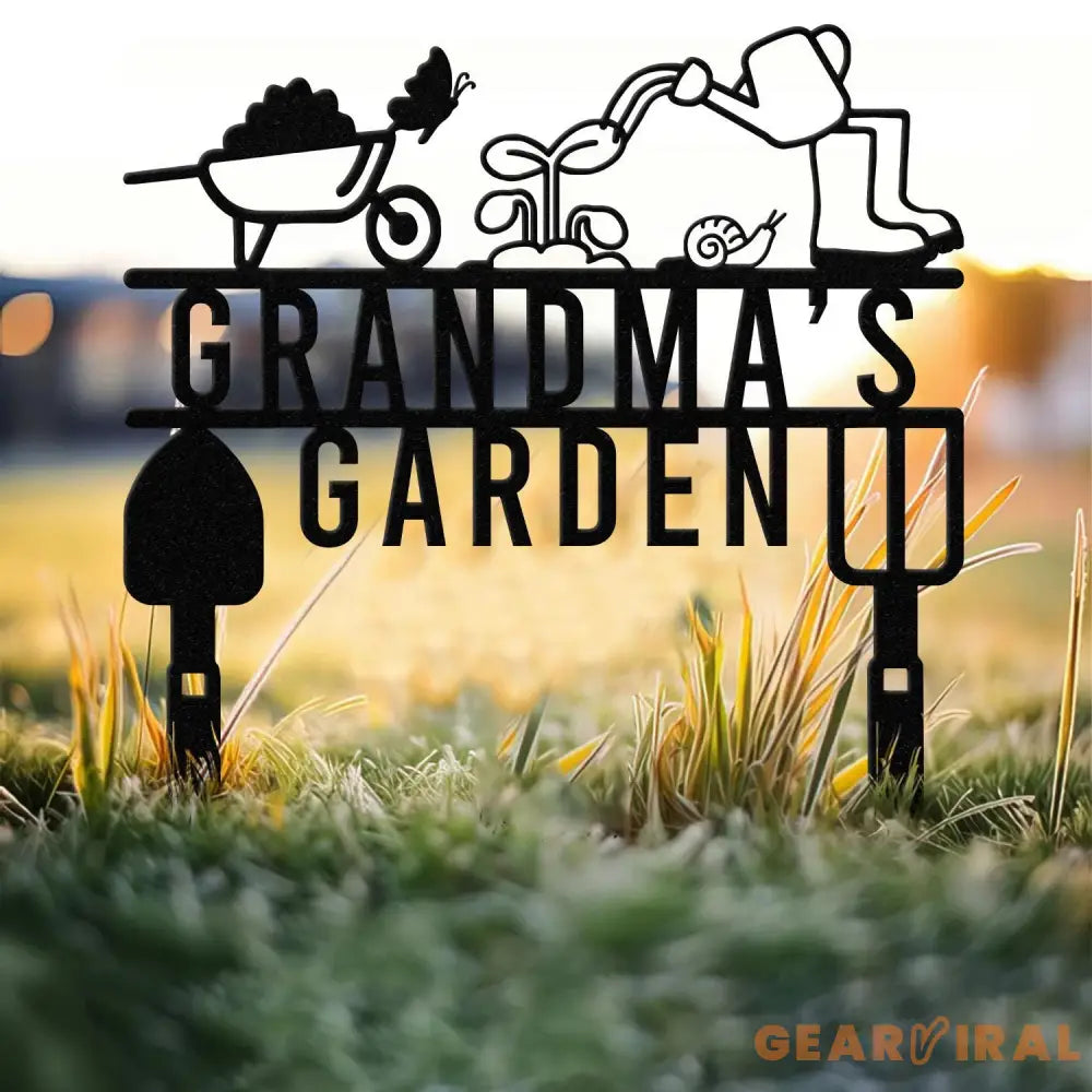 Grandma’s Garden Sign Nana Garden Stake Metal Garden Tools Outdoor Garden Decor Grandma Mom Mother’s Day Gift Gardener