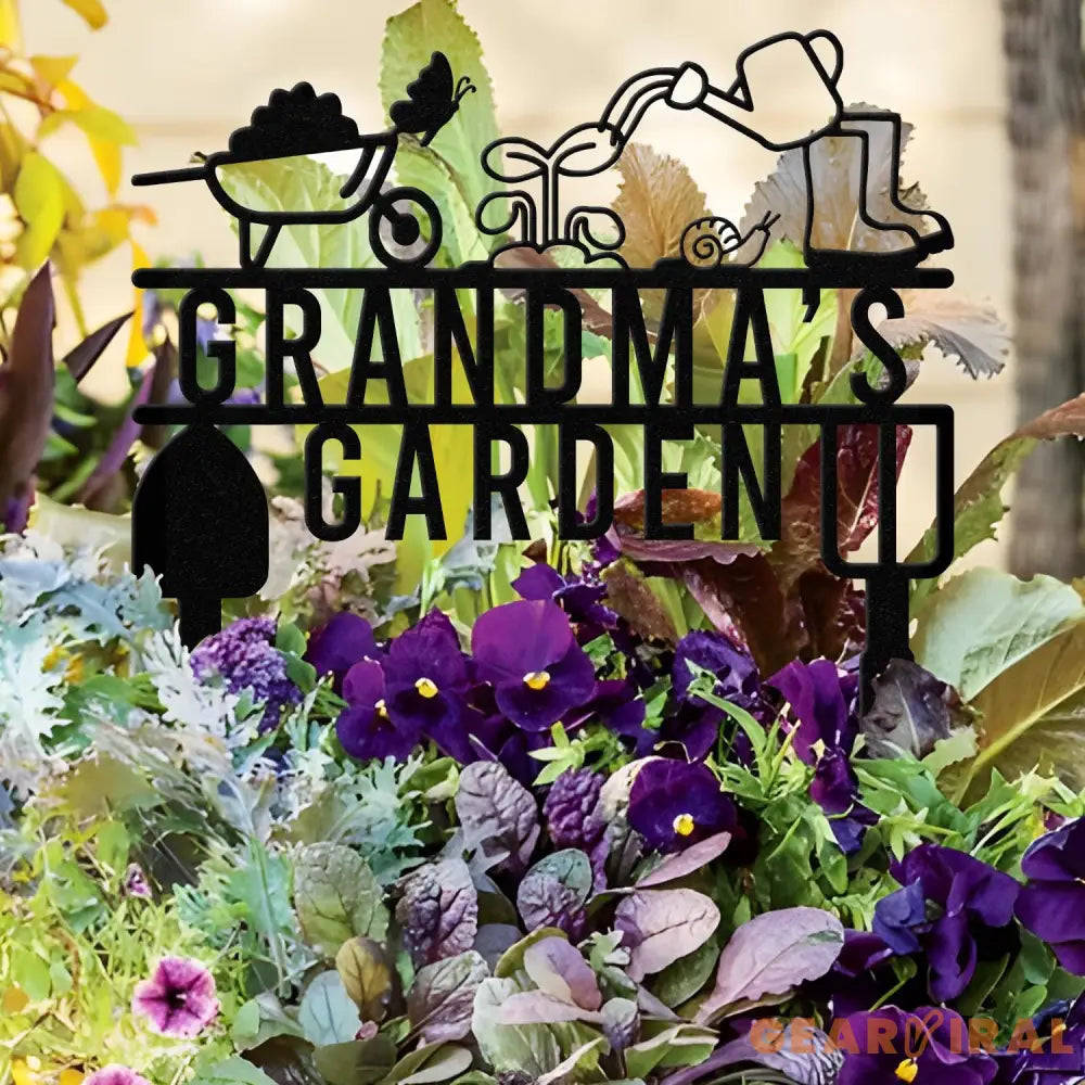 Grandma’s Garden Sign Nana Garden Stake Metal Garden Tools Outdoor Garden Decor Grandma Mom Mother’s Day Gift Gardener