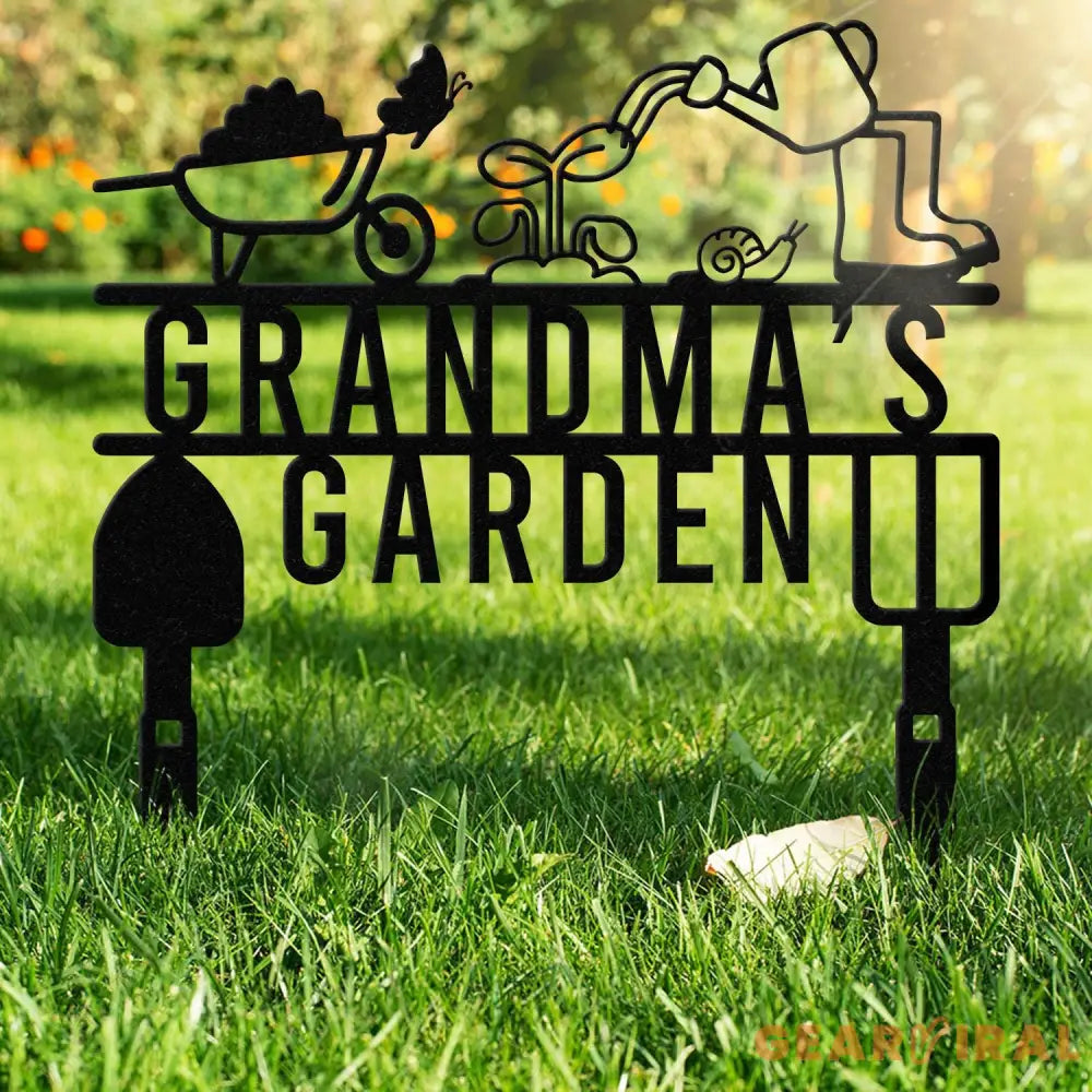 Grandma’s Garden Sign Nana Garden Stake Metal Garden Tools Outdoor Garden Decor Grandma Mom Mother’s Day Gift Gardener