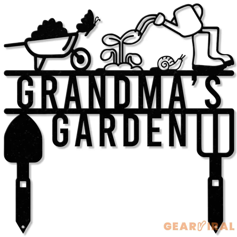 Grandma’s Garden Sign Nana Garden Stake Metal Garden Tools Outdoor Garden Decor Grandma Mom Mother’s Day Gift Gardener