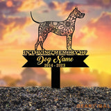 Great Dane Mandala Garden Stake Metal Zentangle Dog Yard Art Pet Loss Memorial Custom Great Dane Grave Marker Dog