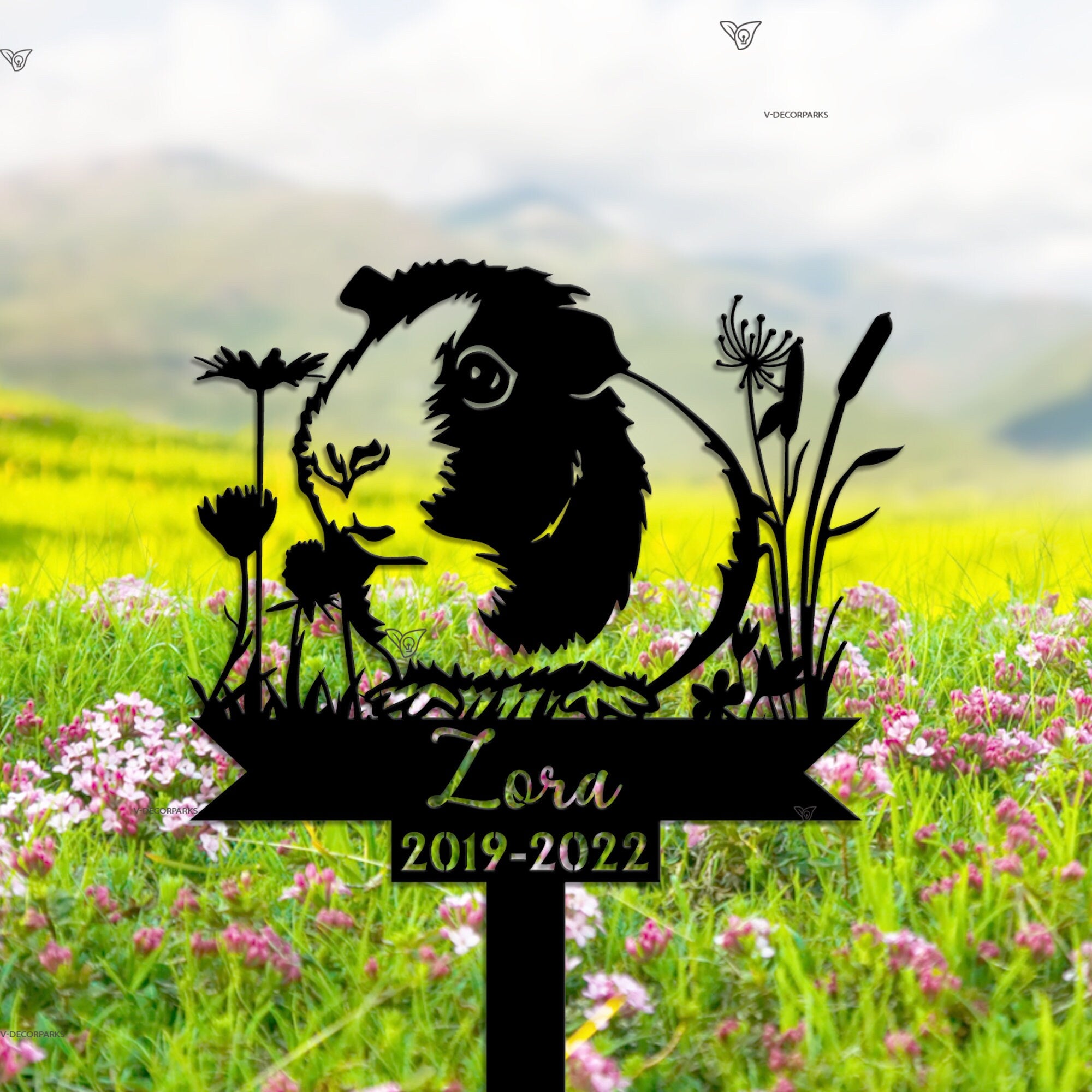 Guinea Pig Memorial Stake Personalized - Guinea Pig Loss - Guinea Pig Remembrance Stake - Guinea Pig Grave Markers Stake | GearViral