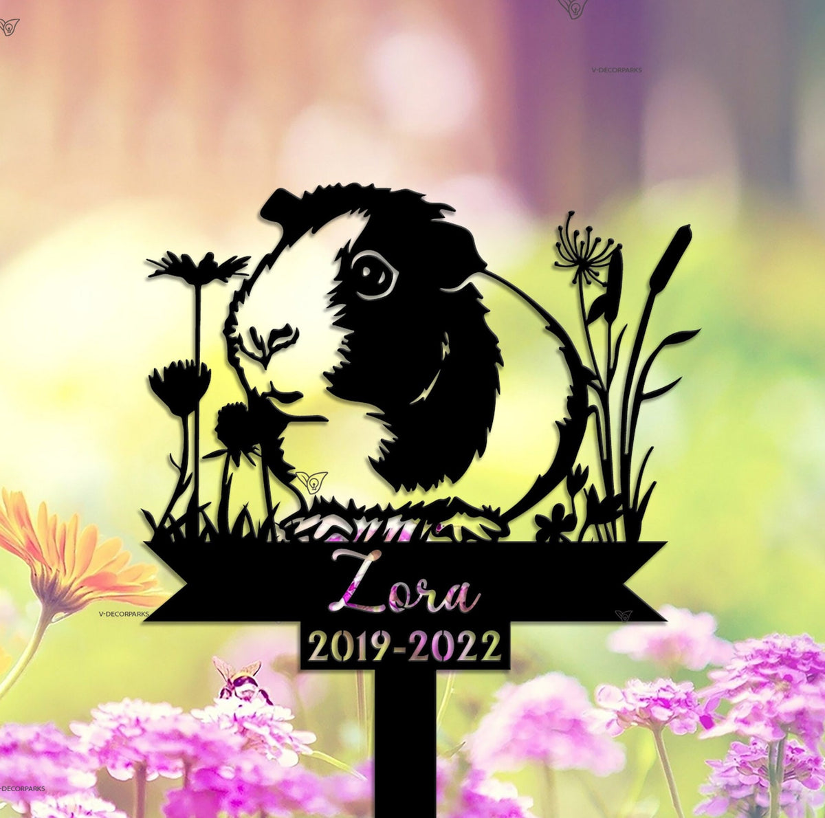 Guinea Pig Memorial Stake Personalized - Guinea Pig Loss - Guinea Pig Remembrance Stake - Guinea Pig Grave Markers Stake | GearViral