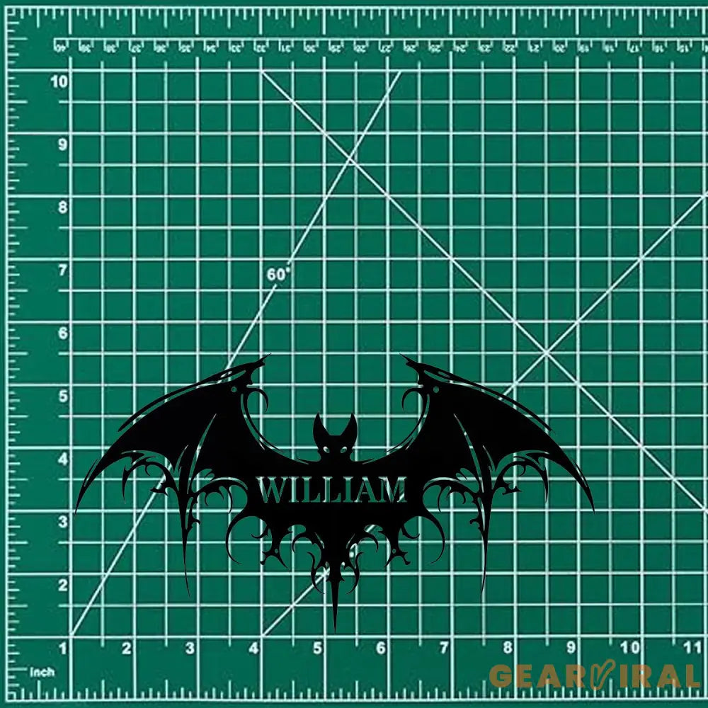 Halloween Bat Metal LED Sign Halloween Bat Family Name Sign Personalized Split Letter Last Name Halloween Sign Outdoor