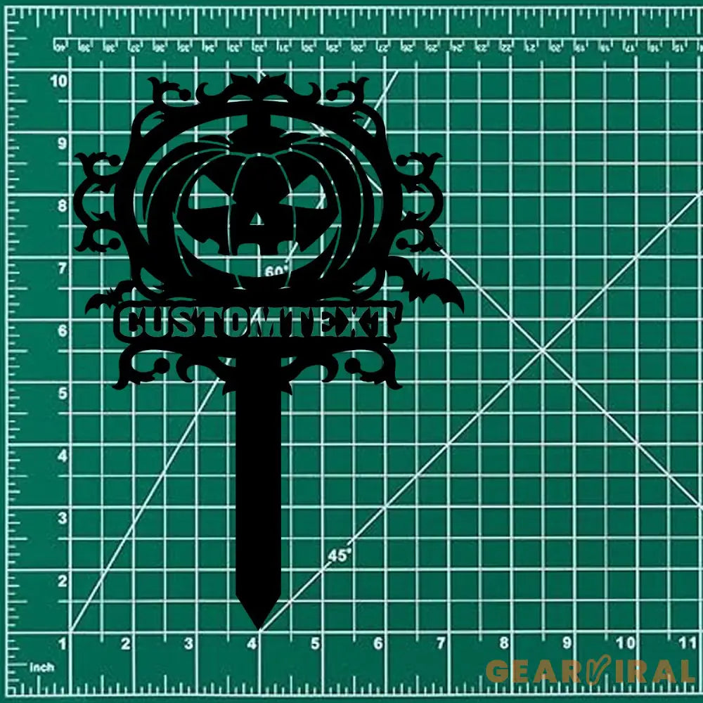 Halloween Pumpkin Metal Sign Halloween Garden Metal Stake Personalized Name Yard Sign Outdoor Door Garden Decor Garden