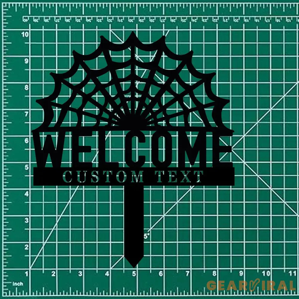 Halloween Welcome Sign Metal Sign Name Sign Personalized Name LED Lights Halloween Sign Outdoor Door Monogram Halloween