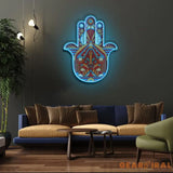 ’Hamsa’ Neon x Acrylic Artwork
