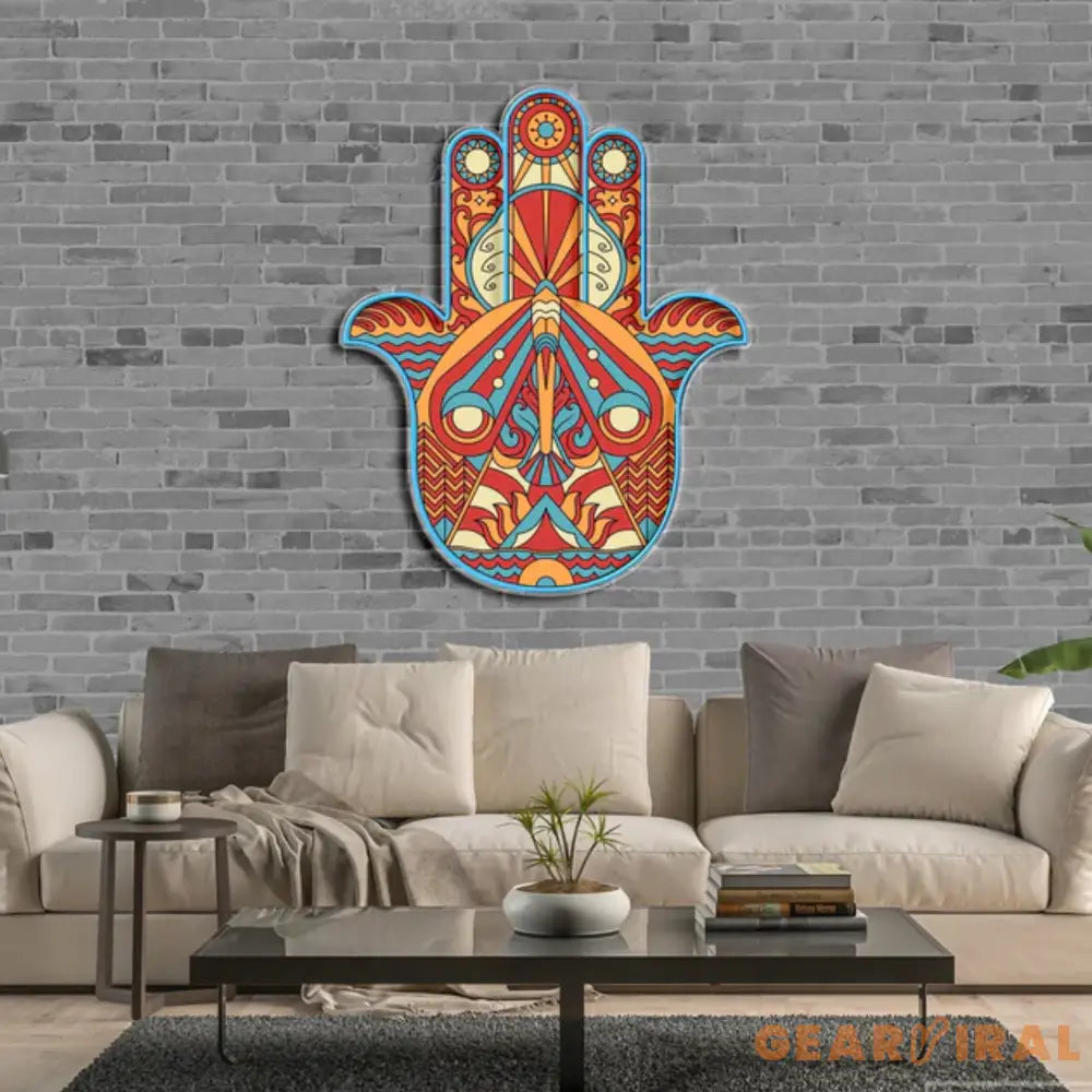 ’Hamsa’ Neon x Acrylic Artwork