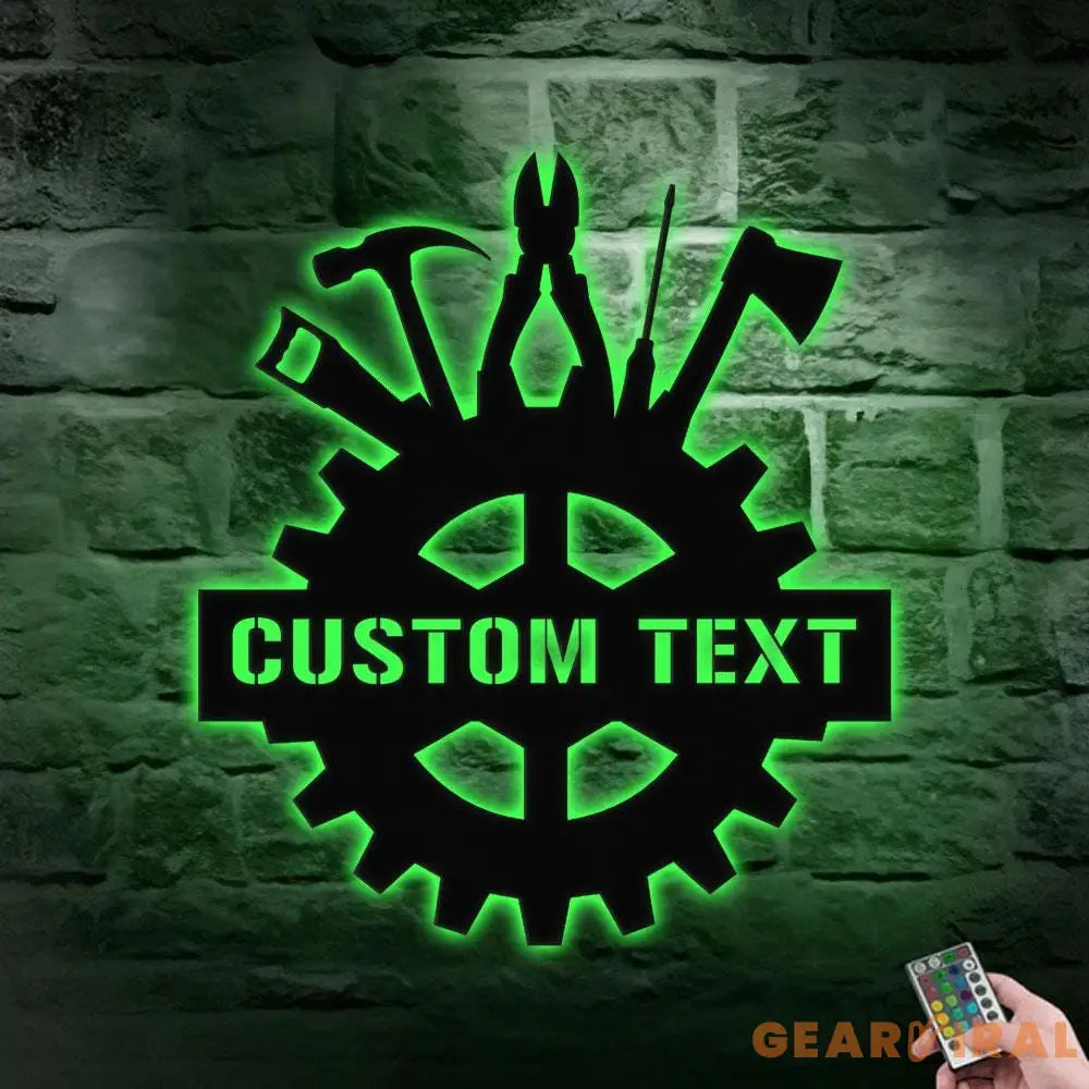 Handyman Shop Monogram Metal Sign Personalized Family Name Led Metal Sign Outdoor Door Decor Perfect Gift for