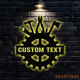 Handyman Shop Monogram Metal Sign Personalized Family Name Led Metal Sign Outdoor Door Decor Perfect Gift for