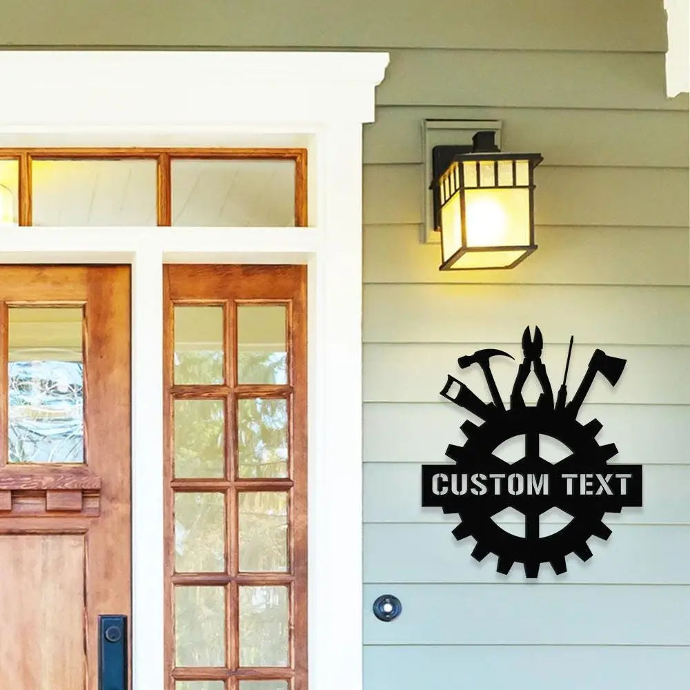 Handyman Shop Monogram Metal Sign Personalized Family Name Led Metal Sign Outdoor Door Decor Perfect Gift for